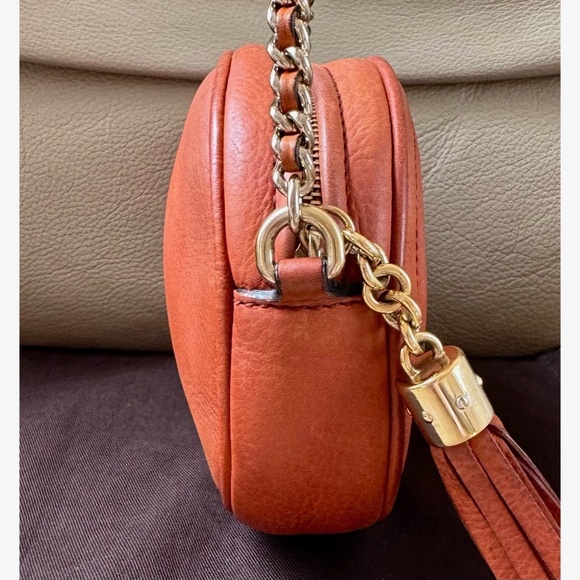 Certified Authentic Gucci Soho Nubuck Tassel Chain Mini Crossbody Bag with COA - Picture 3 of 15